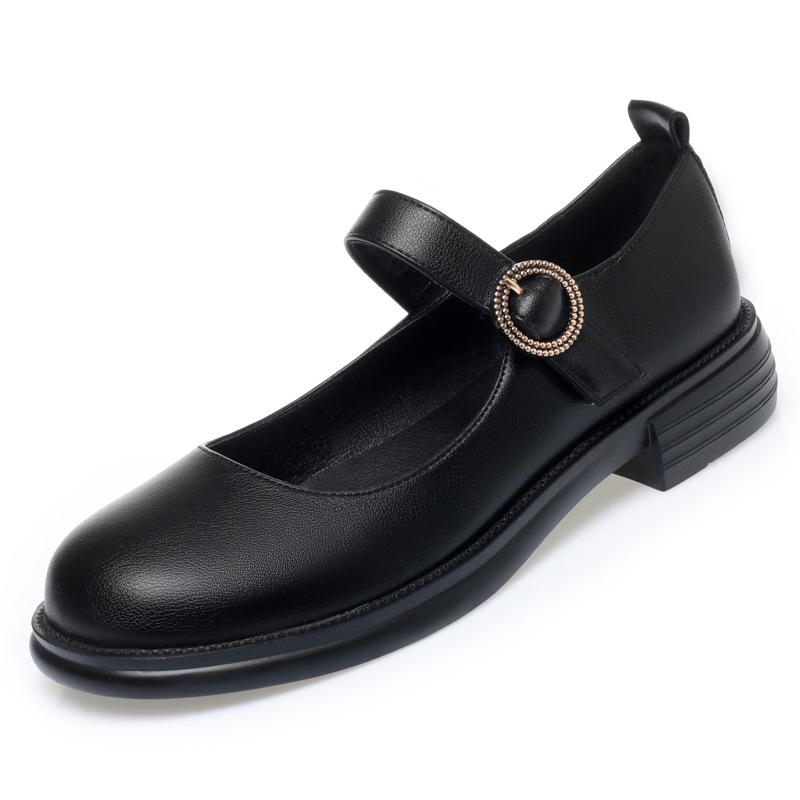 New Spring Summer Women Shoes Elegant Shallow Mouth Round Toe Square Heel Casual Women's Shoes Comfortable Soft Sole