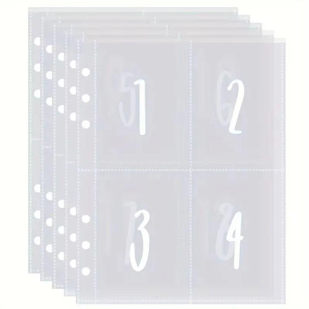 A5 Money Challenge Envelopes 4 Pocket Cash Filler Envelopes Money Pockets Refill Pages