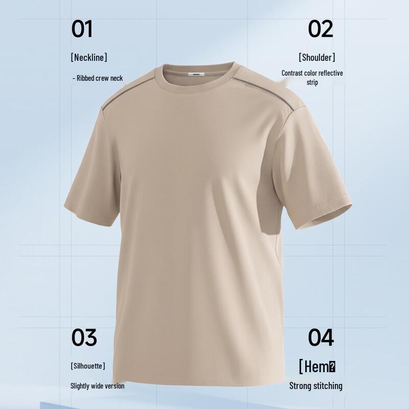 MINISO Men's Quick-Dry Antibacterial Loose Fit Short Sleeve T-Shirt