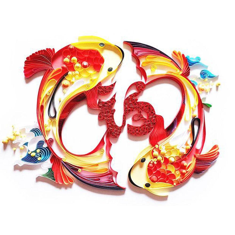 500pcs 50 Colors Home DIY Paper Quilling Paper Decor Pressure Relief Gift Craft Tools