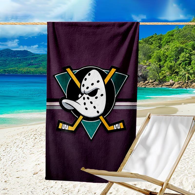 Пляжное полотенце из микрофибры хоккейной команды Anaheim Ducks, легкое и быстросохнущее, для летних путешествий, незаменимо для пляжа, бассейна, улицы