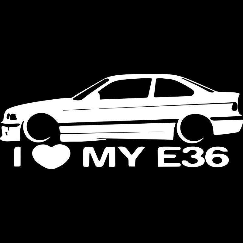 J14# I Love My BMW E46 E36 Car Stickers Decal Car Accessories Decoration