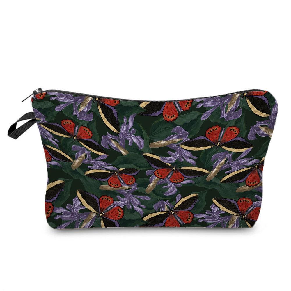 Women Butterfly Print Cosmetic Bag Toiletries Organize Travel Storage Case 6706
