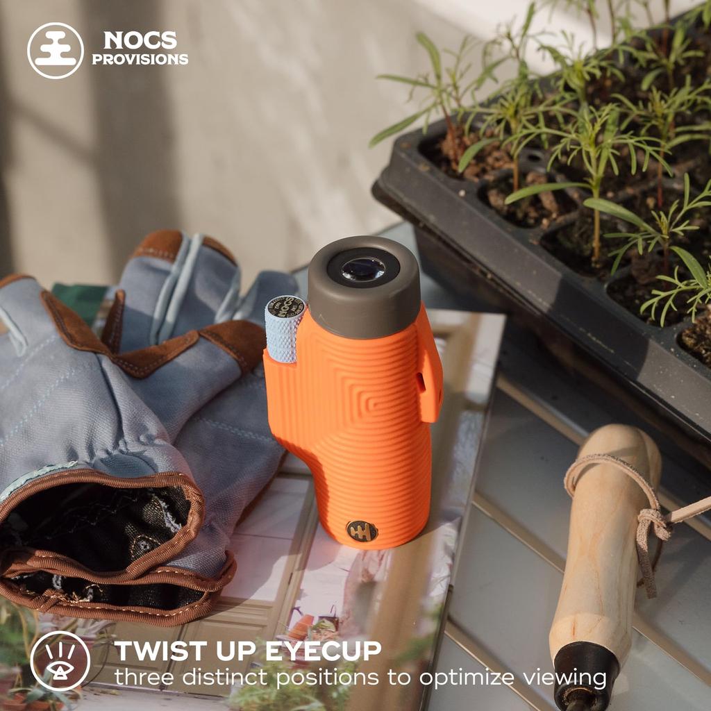 Nocs Provisions Zoom Tube 8x 32mm International for Outdoor Sports and Live Performances Monocular, Magnification, Aperture, Orange, Colorful,