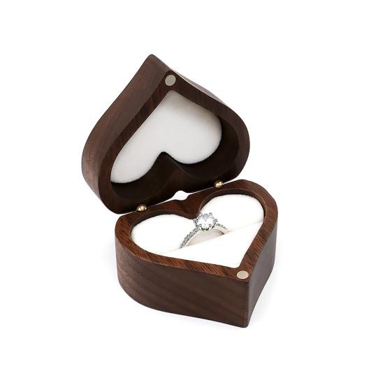 Ring Box Ultra-Light Item Storage Comfortable To Touch Love Heart Shaped Wedding Ring Box Jewelry Container for Home