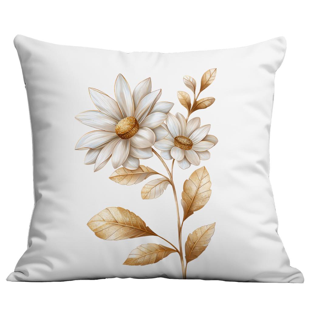 Новая Цветочная Наволочка с Золотым Принтом для Дома, Гостиной, Дивана, Декоративная Наволочка