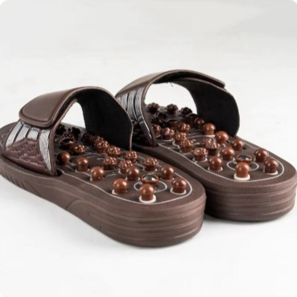 Тапочки для массажа с противоскользящим эффектом Магнитная обувь для массажа стоп Сандалии для рефлексотерапии Фасциит