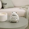 3D Printed Animal Statue Fat Cat Figurine, Cute Lazy Desk Car Decor with Solid Base, Creative DIY Painting Crafts Mini Calming for Office, Gift Lovers