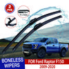 For Ford Raptor F150 2009-2020 Car Windshield Wiper U-type Soft Rubber Frameless Bracketless Car Wipers 22"+22"