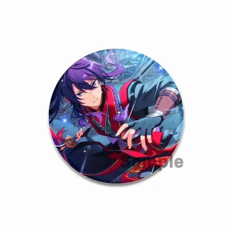 32/44/58MM Tinplate Brooch Ensemble Stars SOUMA KANZAKI Round Pins Cute Cartoon Badge for Backpacks Clothing Accesoory Jewelry