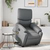 VidaXL Electric Massage Recliner Armchair Grey Faux Leather 3204910