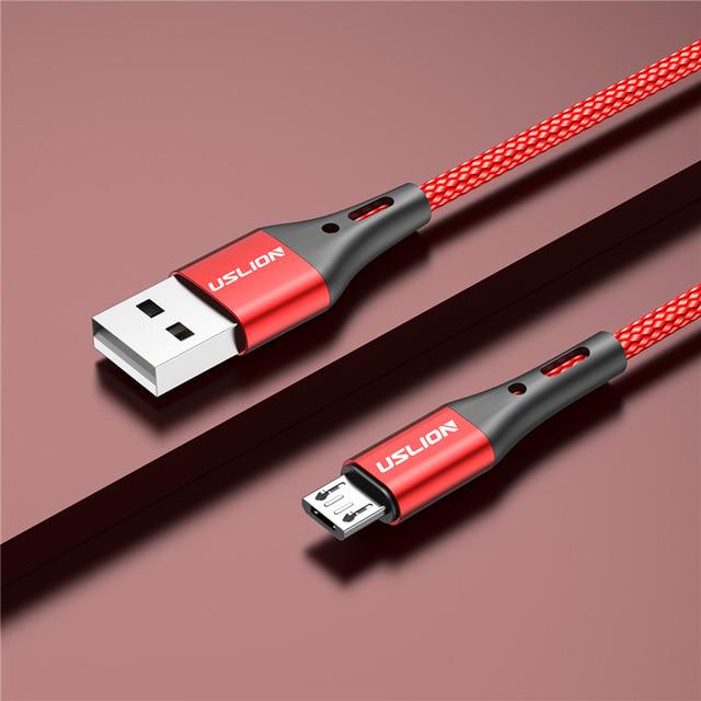 USLION 1M Micro USB Cable Fast Charging For Xiaomi Android Mobile Phone Data Cable Micro Charger