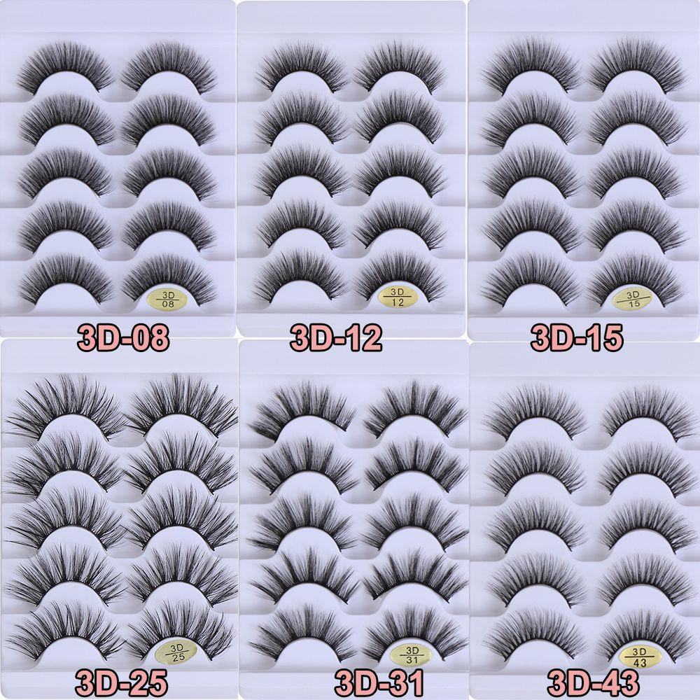 Flared Multi-styles Natural Long Criss-cross Eye Lash Extension 3D Faux Mink Hair False Eyelashes
