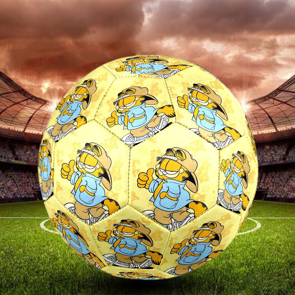 Garfield Print Size 5 Soccer Ball, Standard Match Football for Sports Game and Team Practice, Ideal Gift for Soccer Fans