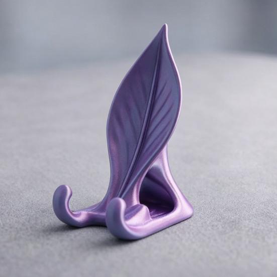Настольное украшение в форме листа, подставка для телефона в форме листа, 3D-печатный держатель для мобильного телефона с двойной маленькой подставкой для поддержки крючка дома, Креативная подставка для видео без рук,