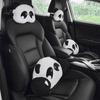 Plush Panda Auto Waist Support Cushion Heart Panda Car Headrest   Interior Accessories