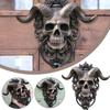 Retro Claw Horn Skull Door Knocker Decorative Skull Door Knocker Wall Art Deco Heavy Door Knocker