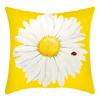 New Green Plant Chrysanthemum Print Letter Print Pillow Cover Home Sofa Cushion Cover