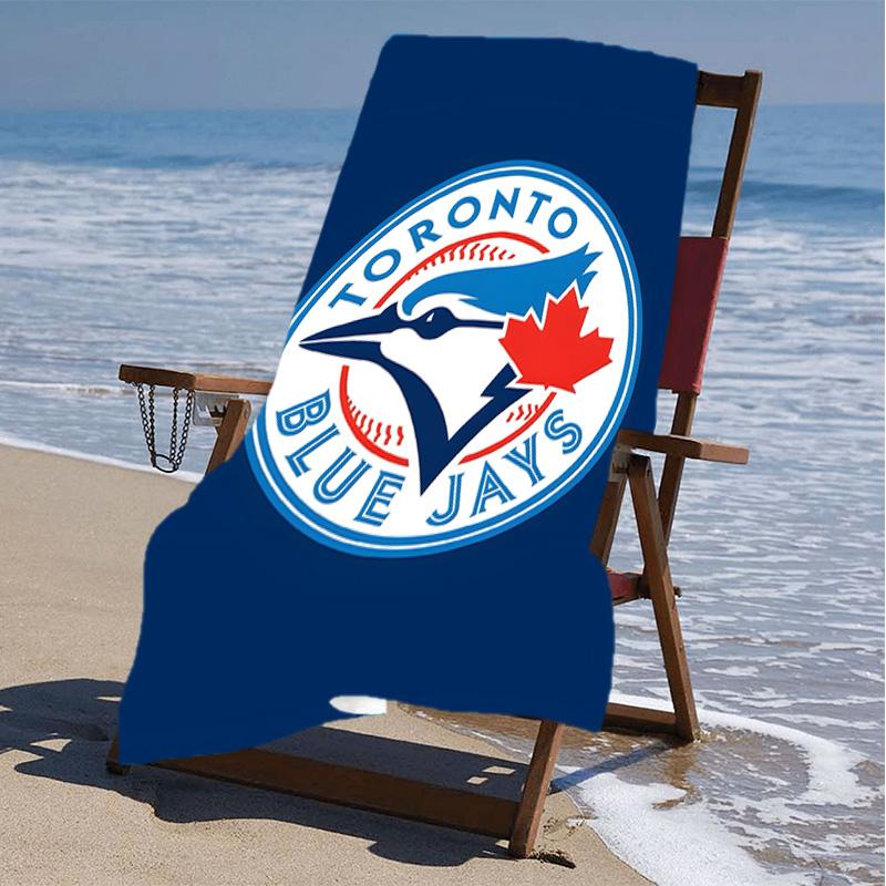 1pc Toronto Blue Jays Beach Towel, Beach and Seaside Swimming Pool Equipment, Fashion Pattern, Rectangular, Travel Essentials