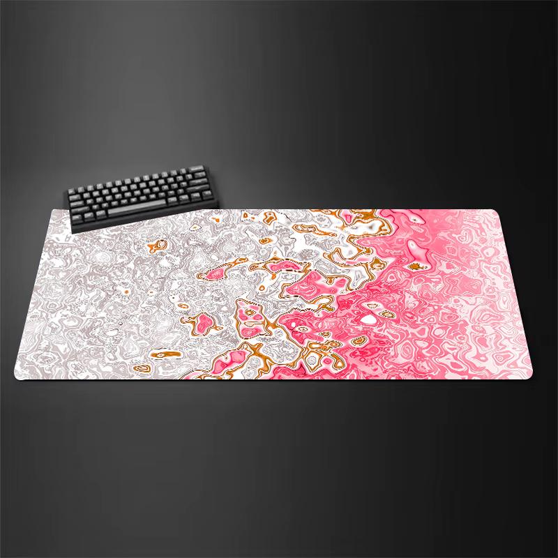 Pink Black White Art Gaming Mouse Pad Computer Keyboard Table Pad XXL Rubber Landslide Edge Friend Boyfriend x Mousepad
