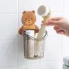 Держатель для зубной щетки, очаровательная чашка для хранения медвежьих объятий, настенный сливной дизайн, простая организация, чашка для зубной щетки, принадлежности для ванной комнаты