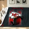 Фланелевое одеяло с принтом Kansas City Chiefs Высококачественное Теплое Удобное Покрывало для Всех Сезонов Идеально для Подарков Декор Дома