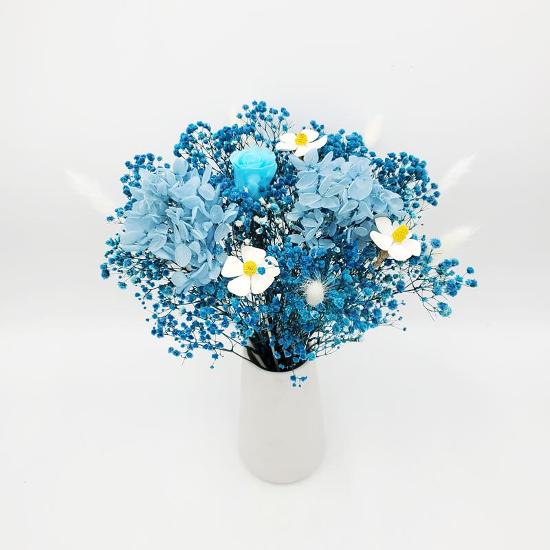 Preserved Gypsophila Rose: Natural Dried Flower Bouquet for Living Room Décor