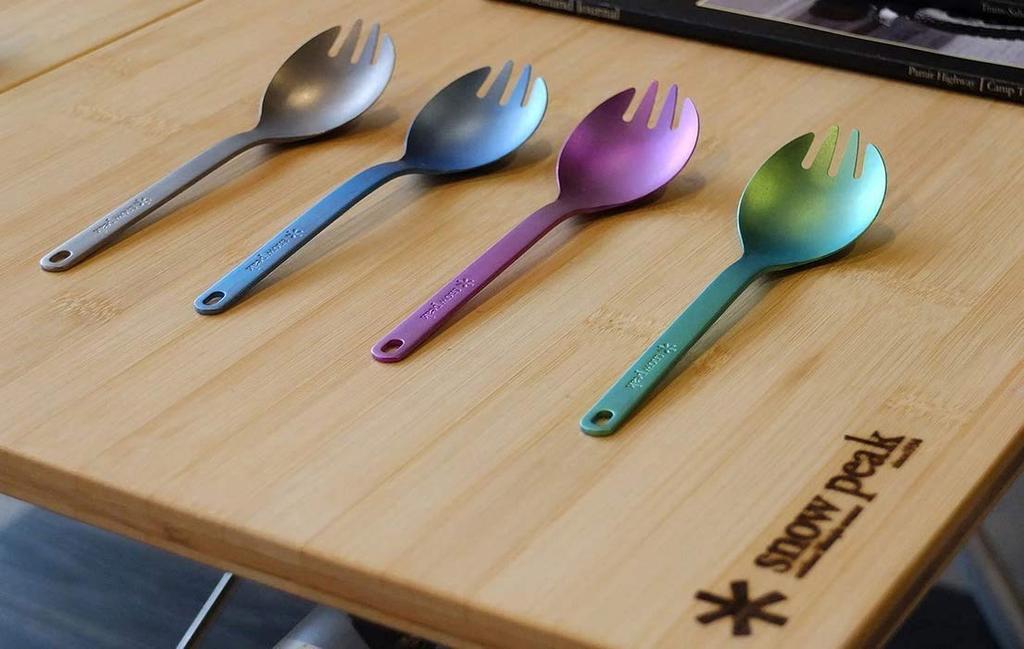 Snow Peak Titanium Slotted Spoon SCT-004 (x 4)