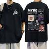 Rapper Myke Towers Graphic T-shirts Men Women Clothing Fashion Hip Hop Oversized T Shirt Unisex Cotton Short Sleeve T-shirt Tops