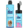 Good Paws Fusion Awesome Pawsome 4-в-1 Шампунь и Кондиционер 250 мл и Good Paws Muddy Buddy Очиститель Лап 150 мл, Натуральный, Для Всех Пород, Оливковый, Пшеничный зародыш
