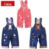 Children's Cartoon Five Bears & Rabbits Denim Overalls for Spring/Autumn