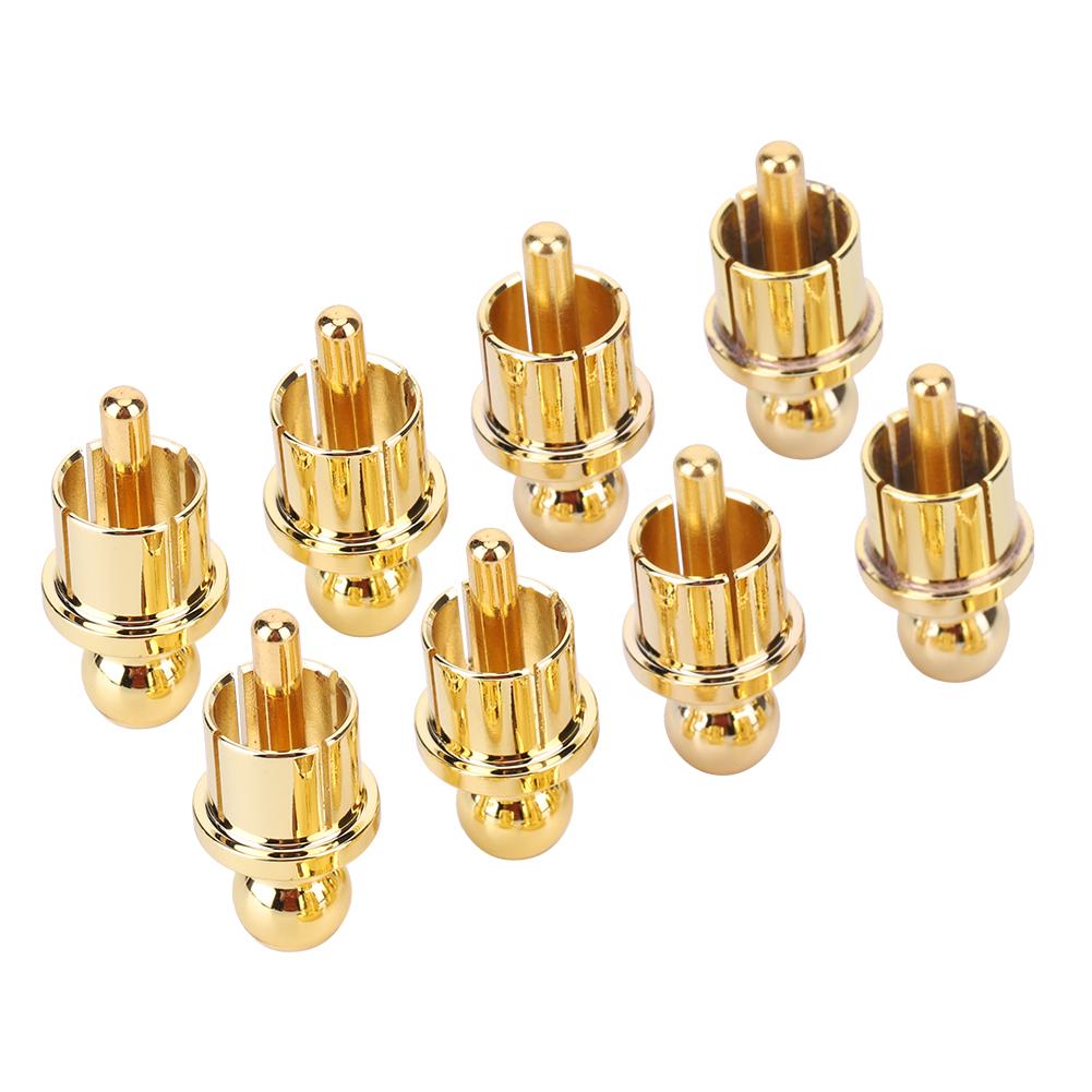 1/8 Pcs Gold/Rhodium Plated Dust Protector RCA Shielding Caps RCA Shorting Plugs RCA Male Plugs RCA Dust Caps for Audio Speaker