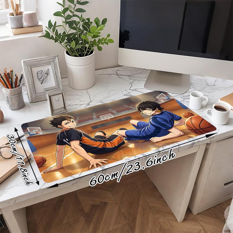 1Pc Basketball Friendship Moment Gaming Mouse Pad Keyboard Desk Mat Non-slip Rubber Lock Edge Waterproof Computer Mousepad for Office Home Decor S1878