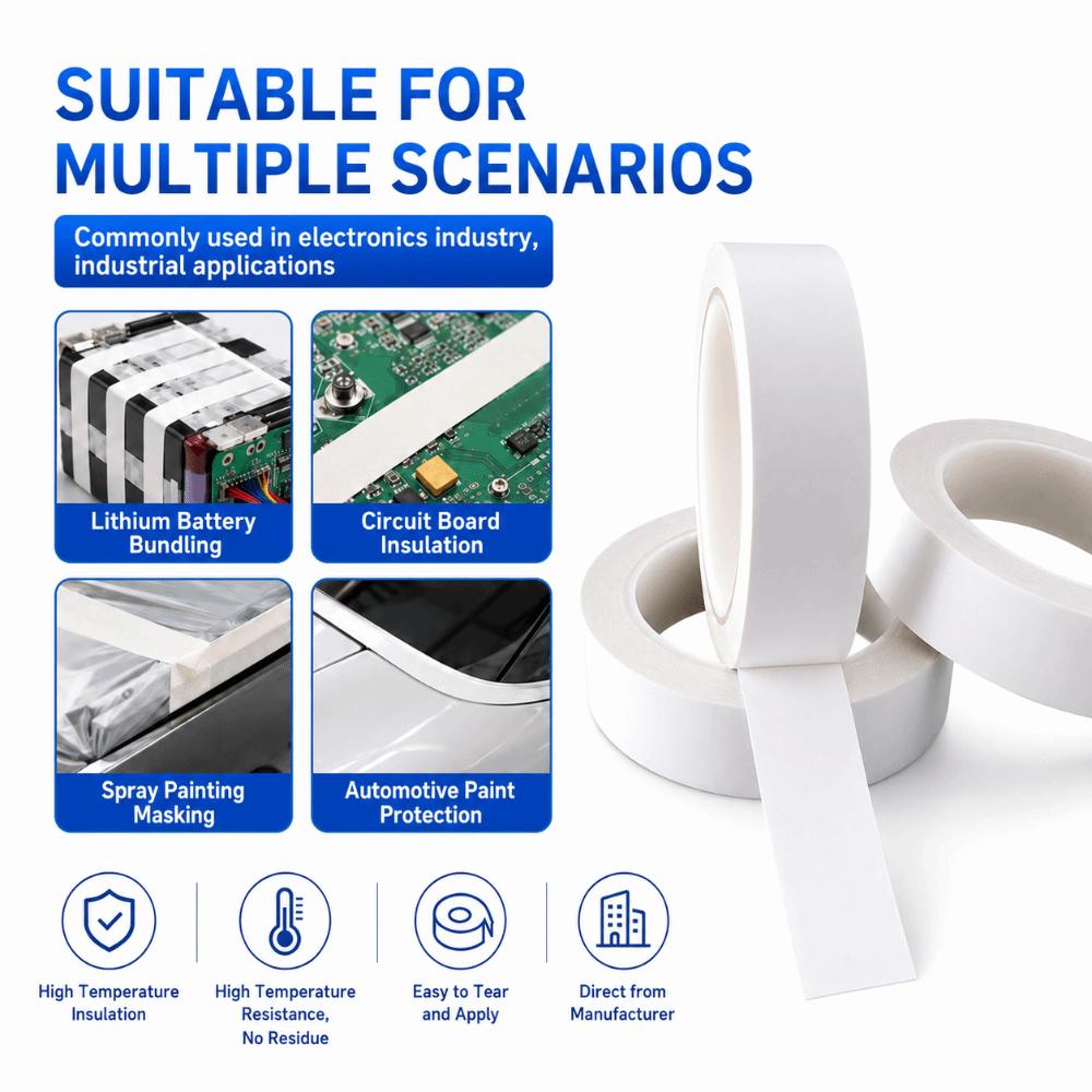 High Viscosity High Temperature Tape Friction Resistant PET Insulating Tape  Industrial Use