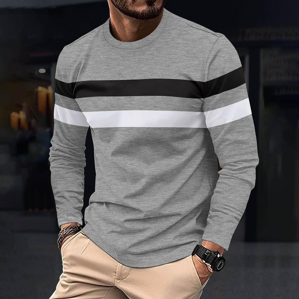 Men's T Shirt O-Neck Clothing Apparel Outdoor Long Sleeve Print Fashion Designer Vintage
