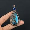 Labradorite Pendant, Handmade Gemstone 999 Copper Wire Wrapped Evil Eye Pendant Antique Jewelry, For Gift Silver Jewelry