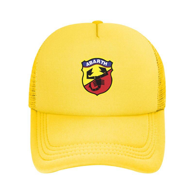 Сетчатая бейсболка Abarth Однотонная кепка тракер Унисекс Регулируемая кепка Snapback Летние дышащие кепки с козырьком от солнца