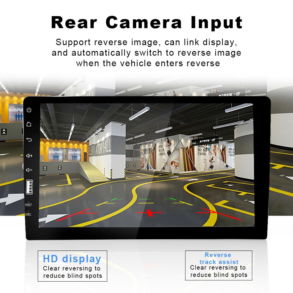 Hikity Автомобильный MP5-плеер 1 Din, 9 дюймов, авторадио, сенсорный экран, зеркальная связь, Bluetooth, FM, эквалайзер заднего вида, USB SWC