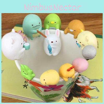 12 шт. Серия Putitto Sumikko Gurashi Друг Сирокумы Кот Мини-фигурки в стаканчиках Игрушки для коллекционирования и декора