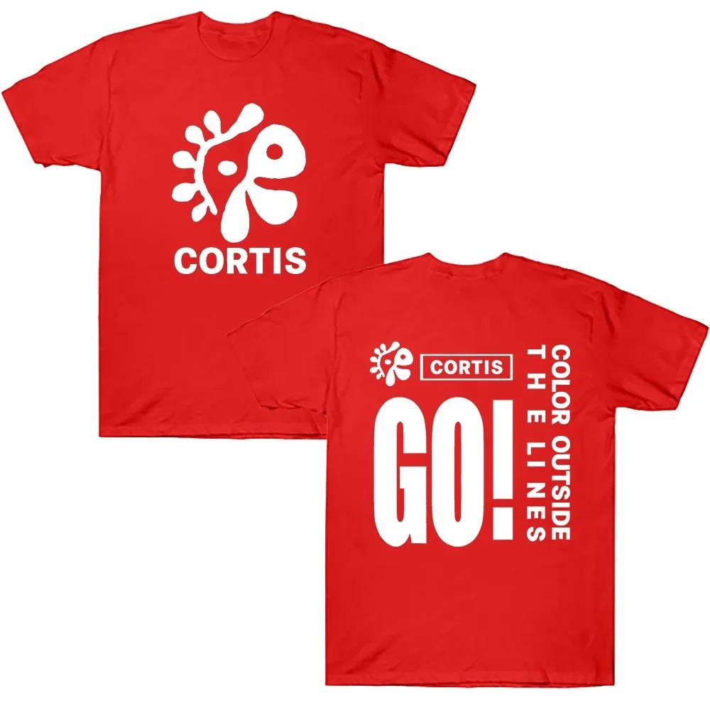 Cortis Новый бойз-бэнд _GO_ Футболка с принтом персонажа Мерч Футболки Мода Женщины Мужчины Круглый вырез Короткий рукав Хлопок Повседневная футболка