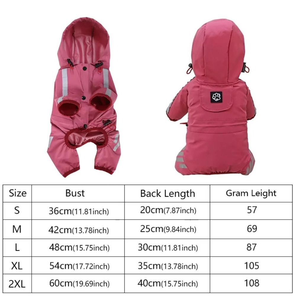 Lightweight Pet Raincoats Waterproof Jumpsuit Raincoat Dog Raincoat  for Small Medium Dogs