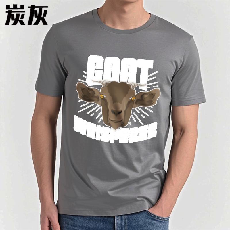 Unisexs Tshirt Adult For Man Oneck Tshirt Big Size Goat Whisperer With Cartoon Goat Face Everyday Teeshirt Summer Tshirt