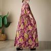 Short Sleeve Plus Size Cotton Vintage Floral New In Dresses for Women Casual Loose Long Summer Dress