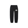 Li Ning X Market Cartoon Letter Print Knitted Straight Fit Sports Pants Men Bottoms Black AKLT909-1