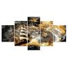 5 шт. военно-морская лодка корабль битва море океан Декор холст настенные художественные фотографии плакат HD печать без рамки 5 панелей декор комнаты картины