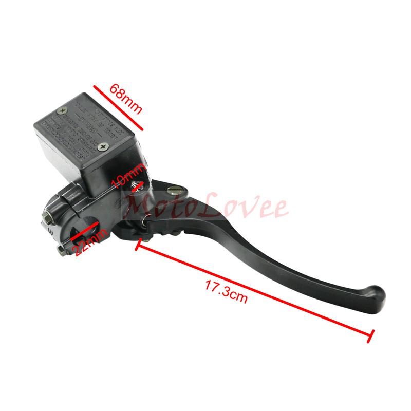 MotoLovee Universal Motorcycle Front Brake Black Cylinder Hydraulic Pump Clutch Master Lever For Honda Yamaha Suzuki Kawasaki