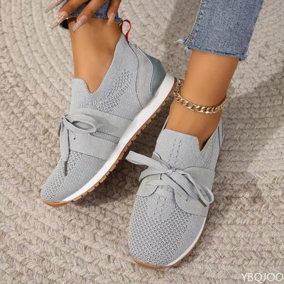 Мода Лето Новые Большие Женские Повседневные Одинарные Туфли Однотонные На Танкетке Удобные Дышащие Комфортные Женские Туфли