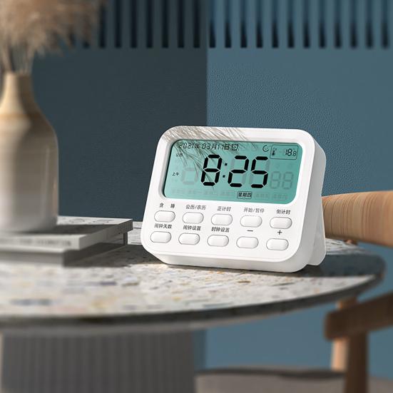 Таймер будильника Многофункциональный календарь/неделя/дисплей температуры Большой экран Обратный отсчет Электронный будильник для учебы