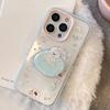 Sleeping Cap Puppy Stand iPhone 16 Pro Max Apple 17 Phone Case 15 Compatible 14 Transparent Cartoon 13 with Hanging Chain