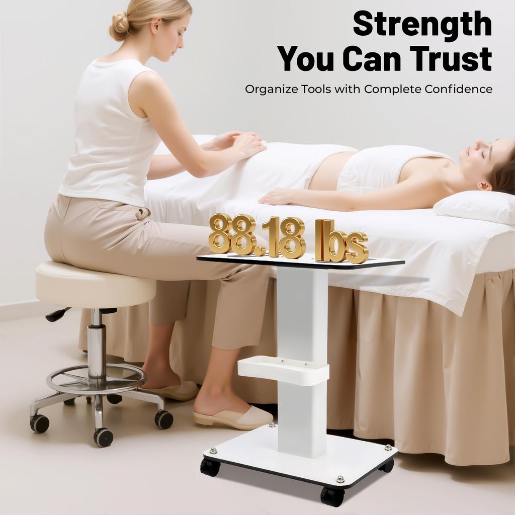 Профессиональная салонная тележка Мобильная станция красоты с запирающимися колесами для хранения косметологического аппарата Салон Парикмахерская